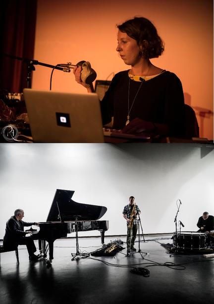 Alexandra Spence; John Tilbury, Ken Vandermark, Eddie Prevost by Peter Gannushkin